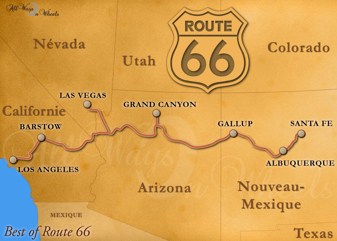 voyage et circuit à moto aux USA sur la route 66 de Denver à Los Angeles